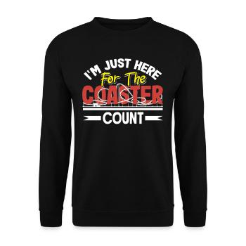 I'm just counting roller coasters today - Unisex Sweatshirt - black - Front - Alina (178cm) & Michal (187cm)