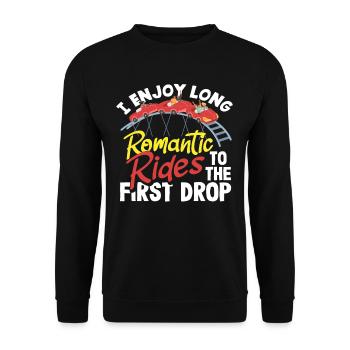 Des montagnes russes romantiques jusqu’au premier cas - Sweat-shirt Unisexe - noir - Devant - Alina (178cm) & Michal (187cm)