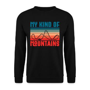 Mon genre de montagnes russes - Sweat-shirt Unisexe - noir - Devant - Alina (178cm) & Michal (187cm)