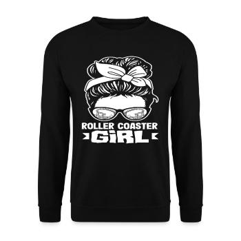 Montagnes russes Fille Look élégant - Sweat-shirt Unisexe - noir - Devant - Alina (178cm) & Michal (187cm)