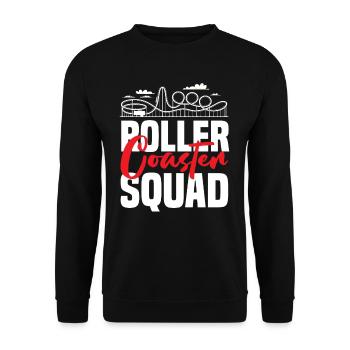 Roller Coaster Squad Adventure Love - Unisex Sweatshirt - black - Front - Alina (178cm) & Michal (187cm)