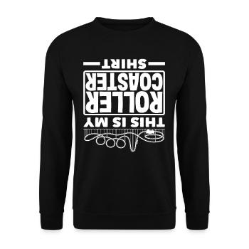 Achterbahn Mein Leben T-Shirt - Unisex Pullover - Schwarz - Vorne - Alina (178cm) & Michal (187cm)