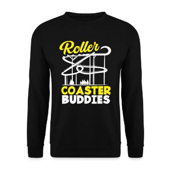 Roller Coaster Friends Adventure - Unisex Sweatshirt - black - Front - Alina (178cm) & Michal (187cm)