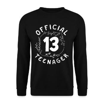 Célébration officielle du 13e anniversaire des adolescents - Sweat-shirt Unisexe - noir - Devant - Alina (178cm) & Michal (187cm)