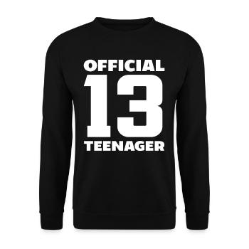 Officiel 13e anniversaire Adolescent - Sweat-shirt Unisexe - noir - Devant - Alina (178cm) & Michal (187cm)