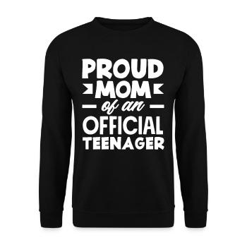 Fière maman d’un adolescent officiel 13. - Sweat-shirt Unisexe - noir - Devant - Alina (178cm) & Michal (187cm)