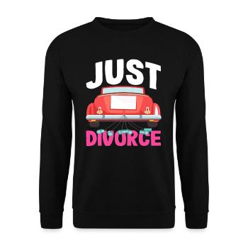 Just Married Style Just Divorce - Unisex Pullover - Schwarz - Vorne - Alina (178cm) & Michal (187cm)