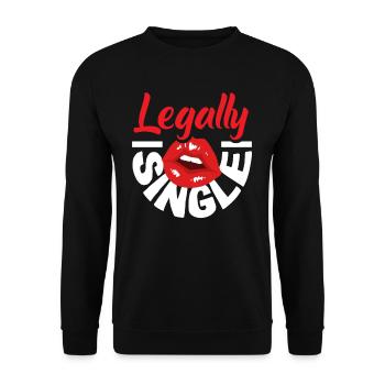 Légalement, une ambiance célibataire embrasse le divorce - Sweat-shirt Unisexe - noir - Devant - Alina (178cm) & Michal (187cm)
