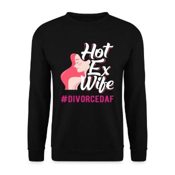 Ex-femme chaude divorcée Divorce - Sweat-shirt Unisexe - noir - Devant - Alina (178cm) & Michal (187cm)