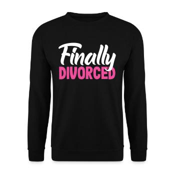 Endlich Geschieden Freiheit Scheidung - Unisex Pullover - Schwarz - Vorne - Alina (178cm) & Michal (187cm)