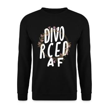 Divorcé af Empowerment Scheidung - Sweat-shirt Unisexe - noir - Devant - Alina (178cm) & Michal (187cm)