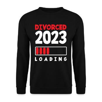 Divorced 2023 Loading Divorce - Unisex Sweatshirt - black - Front - Alina (178cm) & Michal (187cm)