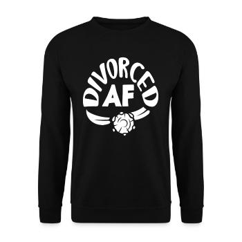 Divorcé af Empowering Spirit Divorce - Sweat-shirt Unisexe - noir - Devant - Alina (178cm) & Michal (187cm)