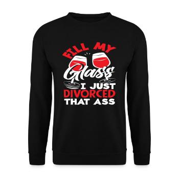 Fill My Glass I Just Grew Up From This - Unisex Sweatshirt - black - Front - Alina (178cm) & Michal (187cm)