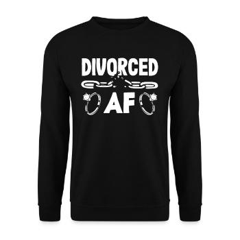 Divorced Embrace Your Freedom Divorce - Unisex Sweatshirt - black - Front - Alina (178cm) & Michal (187cm)