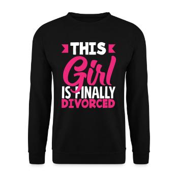 This Girl Is Finally Divorced Celebrate - Unisex Sweatshirt - black - Front - Alina (178cm) & Michal (187cm)