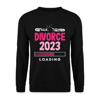 Divorce 2023 Loading Ready For Change Divorce - Unisex Sweatshirt - black - Front - Alina (178cm) & Michal (187cm)