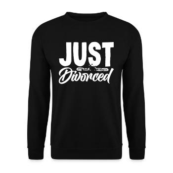 Just Divorced Freedom Feier Der Scheidung - Unisex Pullover - Schwarz - Vorne - Alina (178cm) & Michal (187cm)