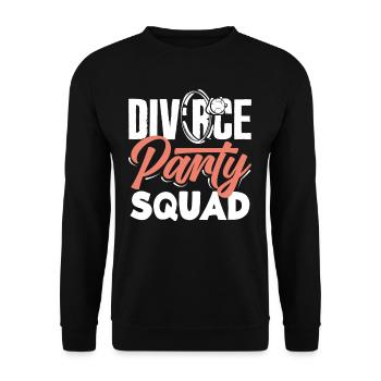 Divorce Party Squad Celebration Divorce - Unisex Sweatshirt - black - Front - Alina (178cm) & Michal (187cm)