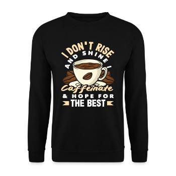 Amateurs de café : caféine et espoir pour le meilleur - Sweat-shirt Unisexe - noir - Devant - Alina (178cm) & Michal (187cm)