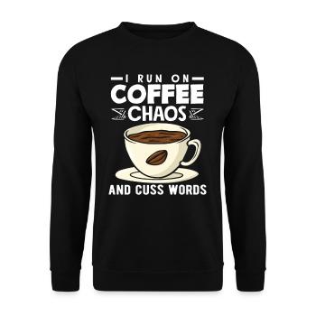 Chaos des amateurs de café Mots du chaos du café - Sweat-shirt Unisexe - noir - Devant - Alina (178cm) & Michal (187cm)