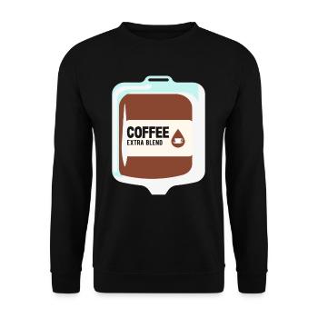 Conception de mélange supplémentaire pour les amateurs de café - Sweat-shirt Unisexe - noir - Devant - Alina (178cm) & Michal (187cm)