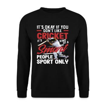 Cricket Player For Clever - Unisex Sweatshirt - black - Front - Alina (178cm) & Michal (187cm)