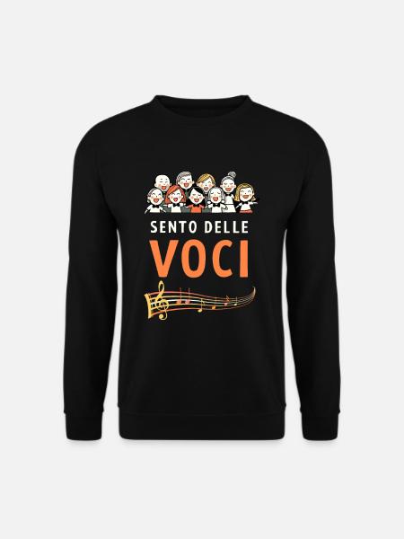 Ich höre Stimmen Chorleiter Sänger - Unisex Pullover - Schwarz