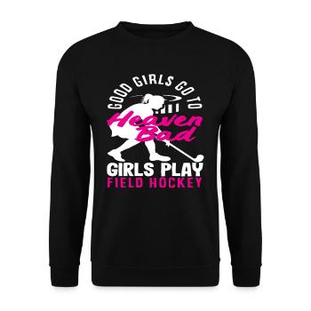 Good Girls Sky Bad Girls Hockey sur gazon - Sweat-shirt Unisexe - noir - Devant - Alina (178cm) & Michal (187cm)