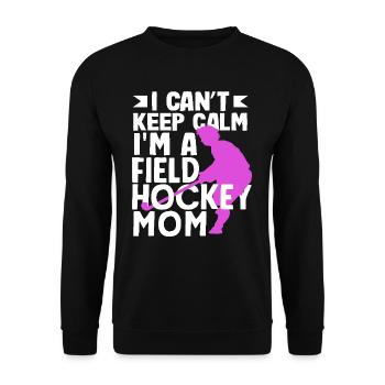 I'm a field hockey mom - Unisex Sweatshirt - black - Front - Alina (178cm) & Michal (187cm)