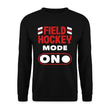 Feldhockey Spieler Mode An Design - Unisex Pullover - Schwarz - Vorne - Alina (178cm) & Michal (187cm)