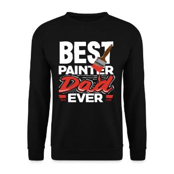 Bester Maler Papa Aller Zeiten - Unisex Pullover - Schwarz - Vorne - Alina (178cm) & Michal (187cm)