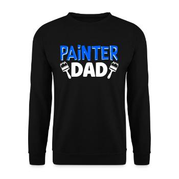 Maler Papa Inspiration - Unisex Pullover - Schwarz - Vorne - Alina (178cm) & Michal (187cm)
