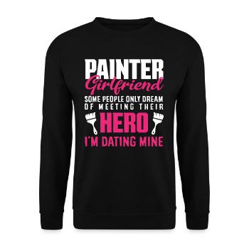 Painter Girlfriend Hero Dream Partner - Unisex Sweatshirt - black - Front - Alina (178cm) & Michal (187cm)