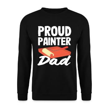 Fier papa peintre - Sweat-shirt Unisexe - noir - Devant - Alina (178cm) & Michal (187cm)