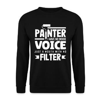 Voix de peintre sans filtre - Sweat-shirt Unisexe - noir - Devant - Alina (178cm) & Michal (187cm)