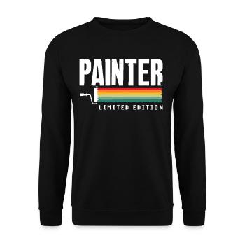 Maler Limited Edition Retro Design - Unisex Pullover - Schwarz - Vorne - Alina (178cm) & Michal (187cm)