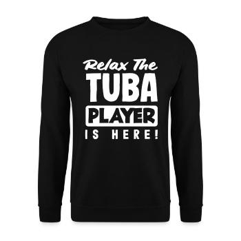 Joueur de tuba, détendez-vous Le joueur de tuba est - Sweat-shirt Unisexe - noir - Devant - Alina (178cm) & Michal (187cm)