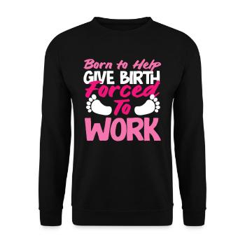 Sage-femme née pour aider - Sweat-shirt Unisexe - noir - Devant - Alina (178cm) & Michal (187cm)