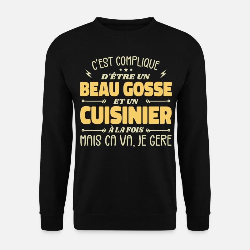 Schöner Mann Koch - Unisex Pullover - Schwarz