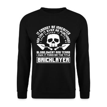 Mason Blood Sweat Tears Earned Forever - Unisex Sweatshirt - black - Front - Alina (178cm) & Michal (187cm)