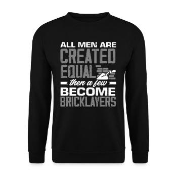 Masons All men are created equal - Unisex Sweatshirt - black - Front - Alina (178cm) & Michal (187cm)