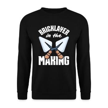 Bricklayer In Manufacturing Trowel Enthusiast - Unisex Sweatshirt - black - Front - Alina (178cm) & Michal (187cm)