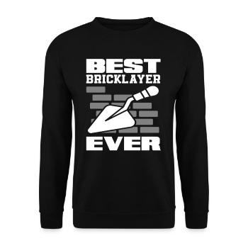 Bricklayer Best Mason Ever - Unisex Sweatshirt - black - Front - Alina (178cm) & Michal (187cm)