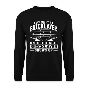 Maçons Tout le monde est maçon jusqu’au vrai - Sweat-shirt Unisexe - noir - Devant - Alina (178cm) & Michal (187cm)