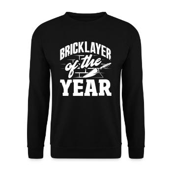 Bricklayer of the Year - Outstanding Graphics - Unisex Sweatshirt - black - Front - Alina (178cm) & Michal (187cm)