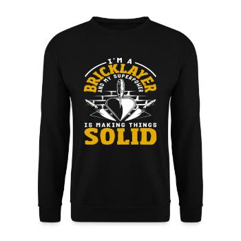Mason's superpower to fix things - Unisex Sweatshirt - black - Front - Alina (178cm) & Michal (187cm)
