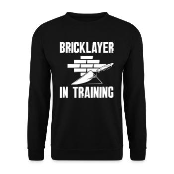 Bricklayer in training Future craft - Unisex Sweatshirt - black - Front - Alina (178cm) & Michal (187cm)
