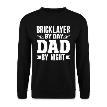 Maçon le jour Père la nuit - Sweat-shirt Unisexe - noir - Devant - Alina (178cm) & Michal (187cm)