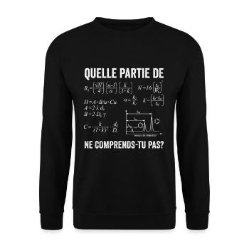 Chromatographie en Phase Liquide CLHP Chimie GC - Sweat-shirt Unisexe - noir - Devant - Alina (178cm) & Michal (187cm)